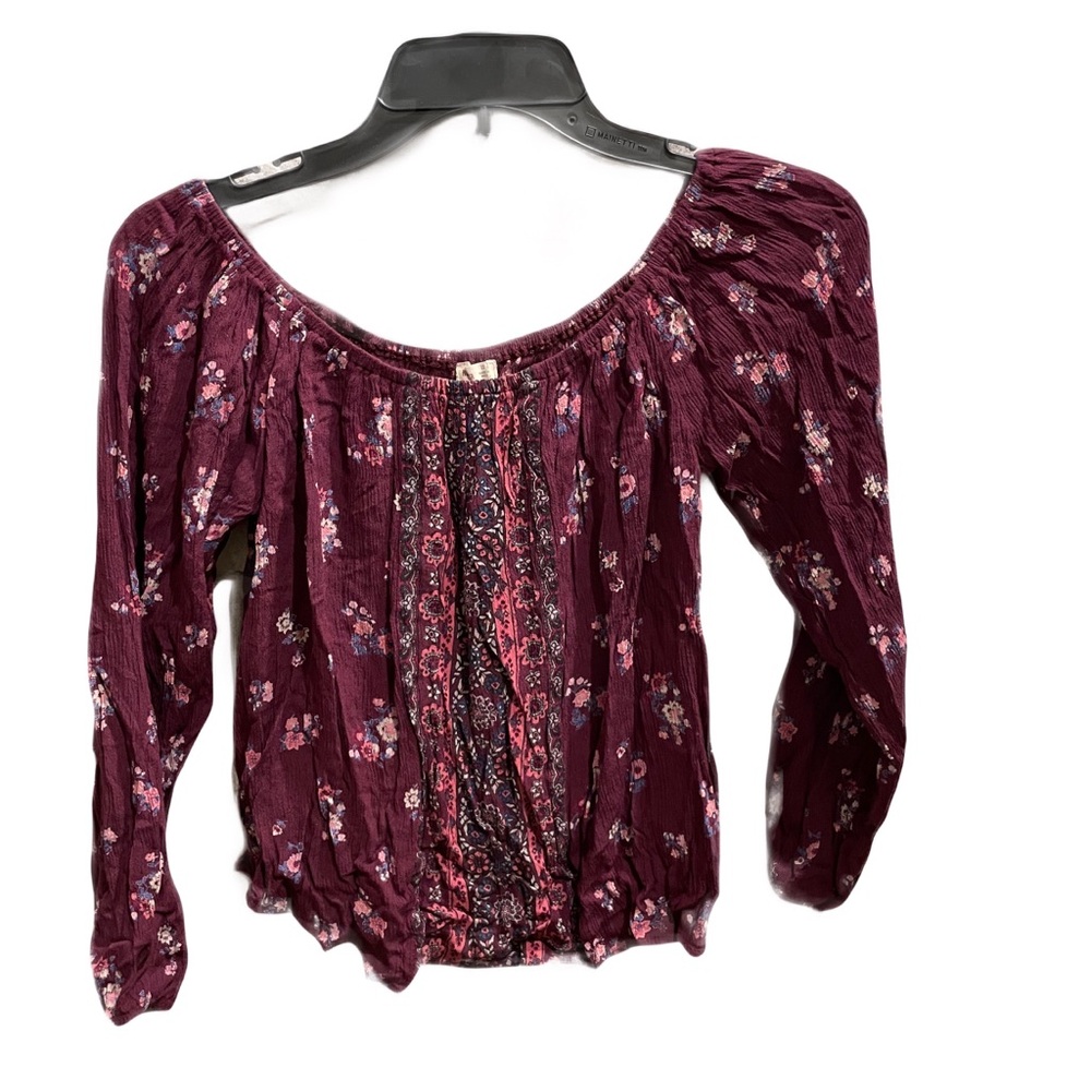 ❤️ HOLLISTER OFF THE SHOULDER FLORAL PEASANTTOP SIZE XS